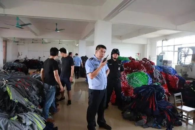 The police seized counterfeit jerseys.