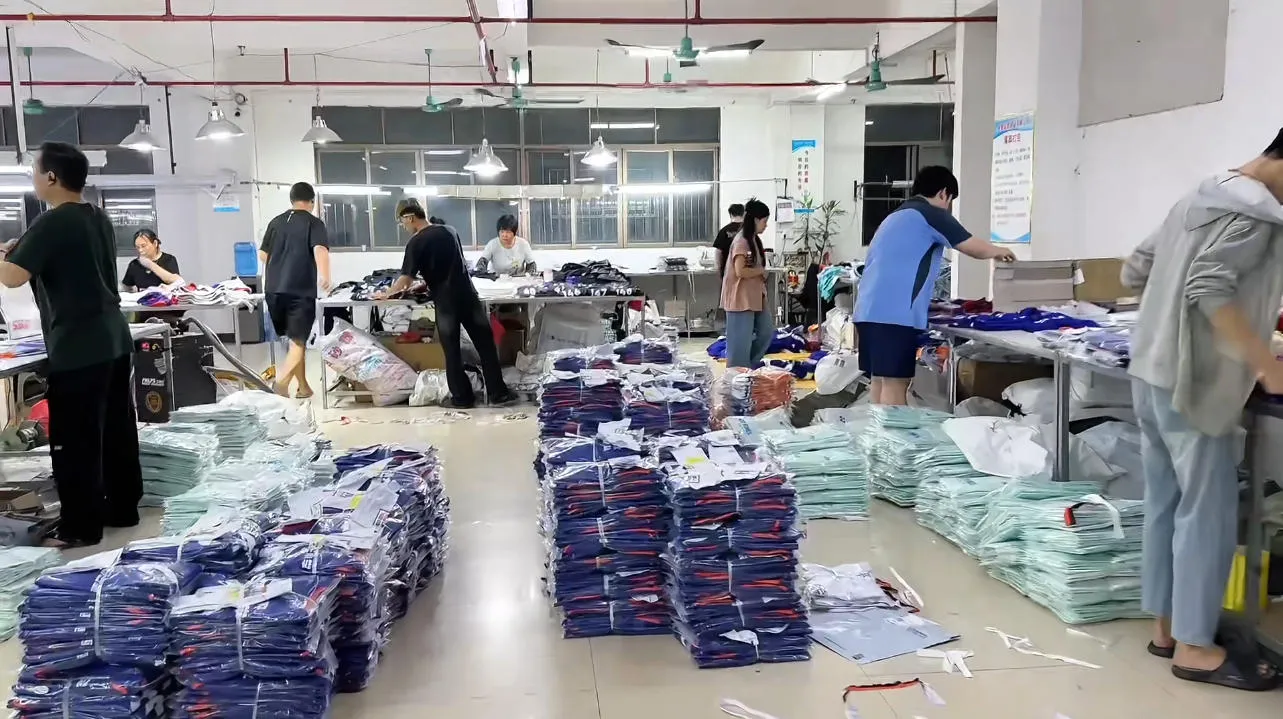 Soccer jersey production line