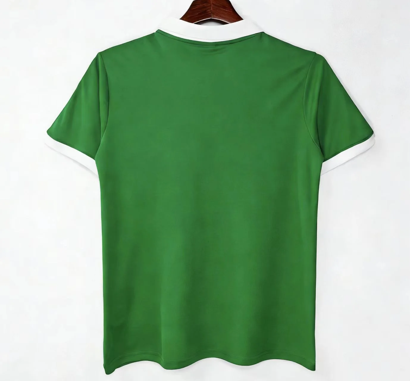 replica soccer jerseys - close up details of collar stitching and embroidery