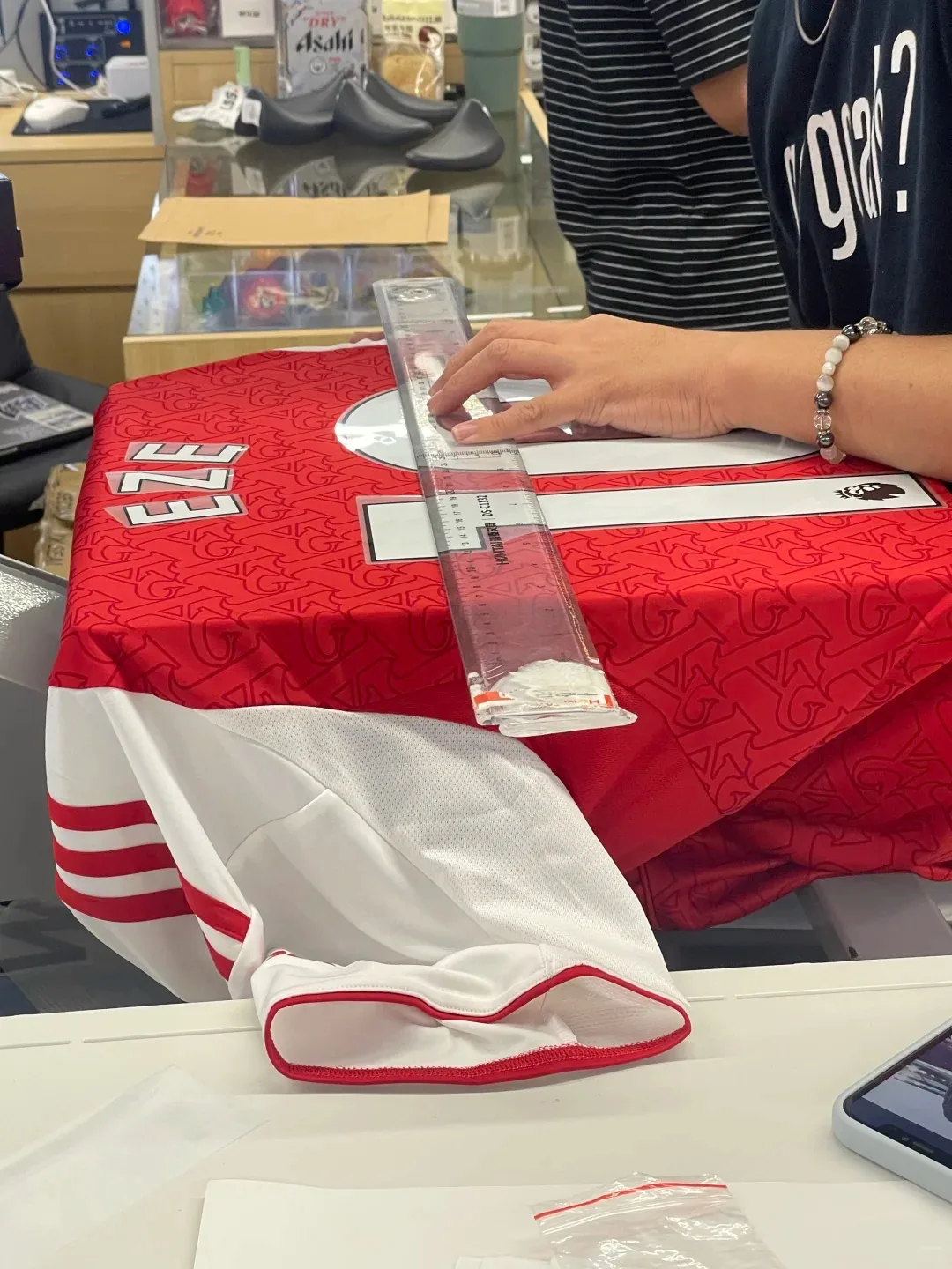 color matching and logo placement check for fan-style soccer jerseys