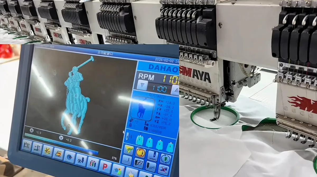 Multi-head embroidery equipment used for sportswear decoration